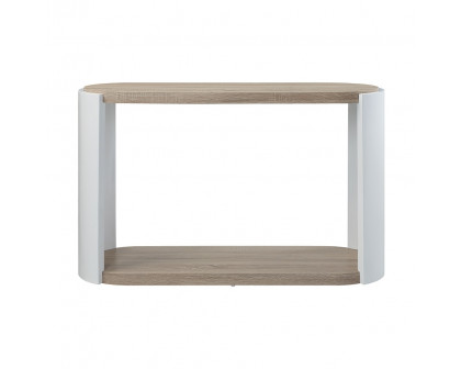 ACME - Zoma Sofa Table in Oak/White High Gloss