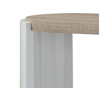 ACME - Zoma Sofa Table in Oak/White High Gloss