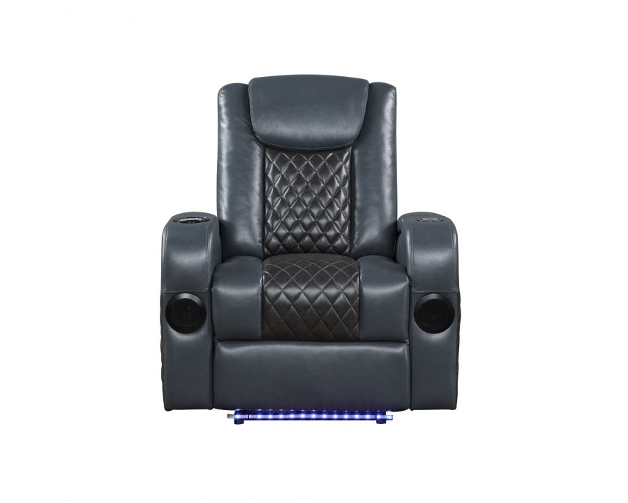 ACME - Alair Power Motion Recliner with Bluetooth, Wireless Charger & Cupholder