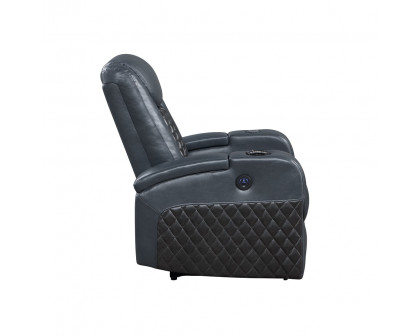 ACME™ Alair Power Motion Recliner with Bluetooth, Wireless Charger & Cupholder - Blue/Black