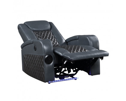 ACME™ Alair Power Motion Recliner with Bluetooth, Wireless Charger & Cupholder - Blue/Black