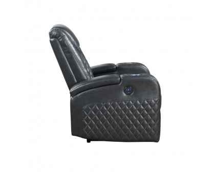 ACME™ Alair Power Motion Recliner with Bluetooth, Wireless Charger & Cupholder - Dark Gray