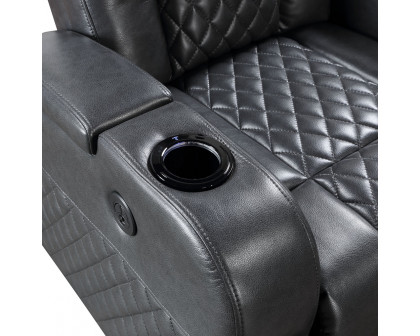 ACME™ Alair Power Motion Recliner with Bluetooth, Wireless Charger & Cupholder - Dark Gray