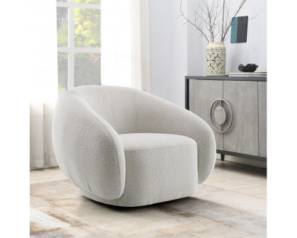 ACME™ Isabel Chair with Swivel - Beige Boucle