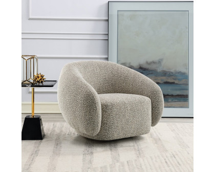 ACME Isabel Chair with Swivel - Brown Boucle