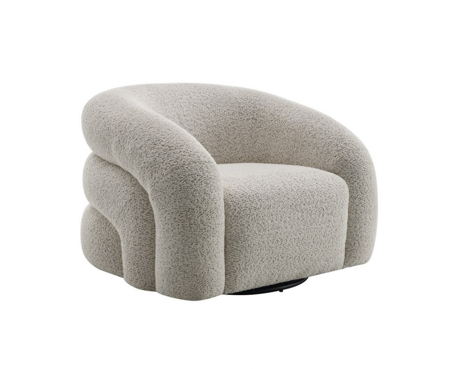 ACME - Irma Chair with Swivel in Gray Boucle