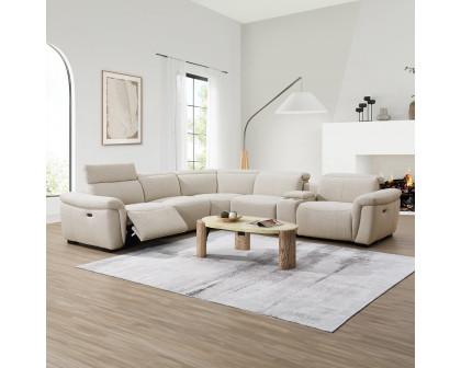 ACME - Dayana Power Motion Sectional Sofa in Beige Boucle