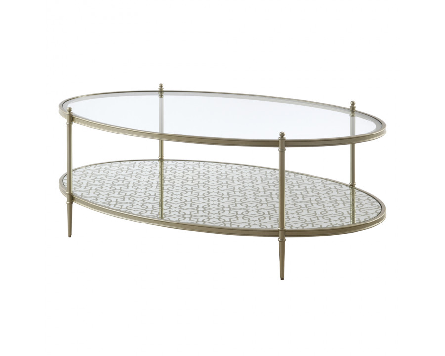 ACME - Zaba Coffee Table in Glass Top/Silver (LV02755)