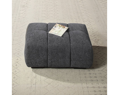 ACME - Chosen Ottoman in Gray Chenille