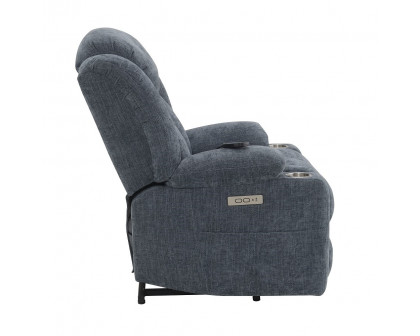 ACME™ Omarion Power Recliner with Lift & Heating & Massage - Blue Chenille