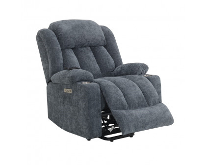 ACME™ Omarion Power Recliner with Lift & Heating & Massage - Blue Chenille