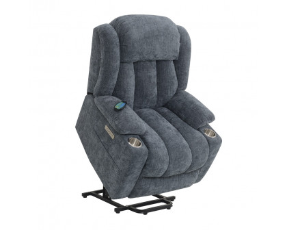 ACME™ Omarion Power Recliner with Lift & Heating & Massage - Blue Chenille