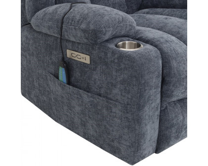 ACME™ Omarion Power Recliner with Lift & Heating & Massage - Blue Chenille