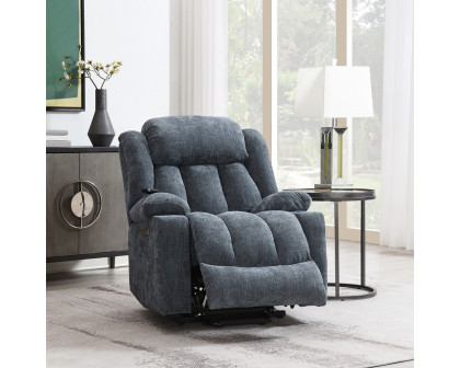 ACME™ Omarion Power Recliner with Lift & Heating & Massage - Blue Chenille