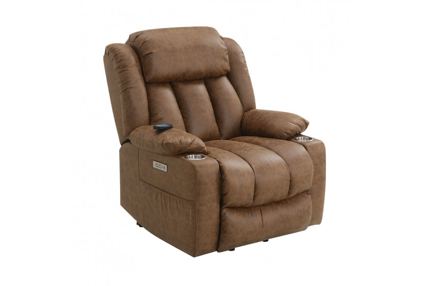 ACME™ Omarion Power Recliner with Lift & Heating & Massage - Brown