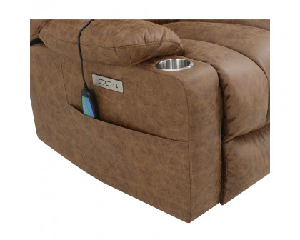 ACME™ Omarion Power Recliner with Lift & Heating & Massage - Brown