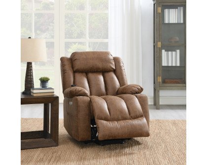 ACME™ Omarion Power Recliner with Lift & Heating & Massage - Brown