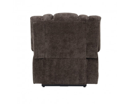 ACME - Pacay Power Recliner with Lift & Heating & Massage in Brown Chenille