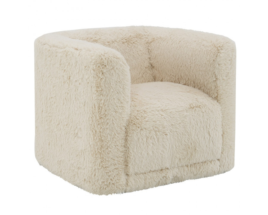 ACME - Upendo Chair with Swivel in Beige Linen