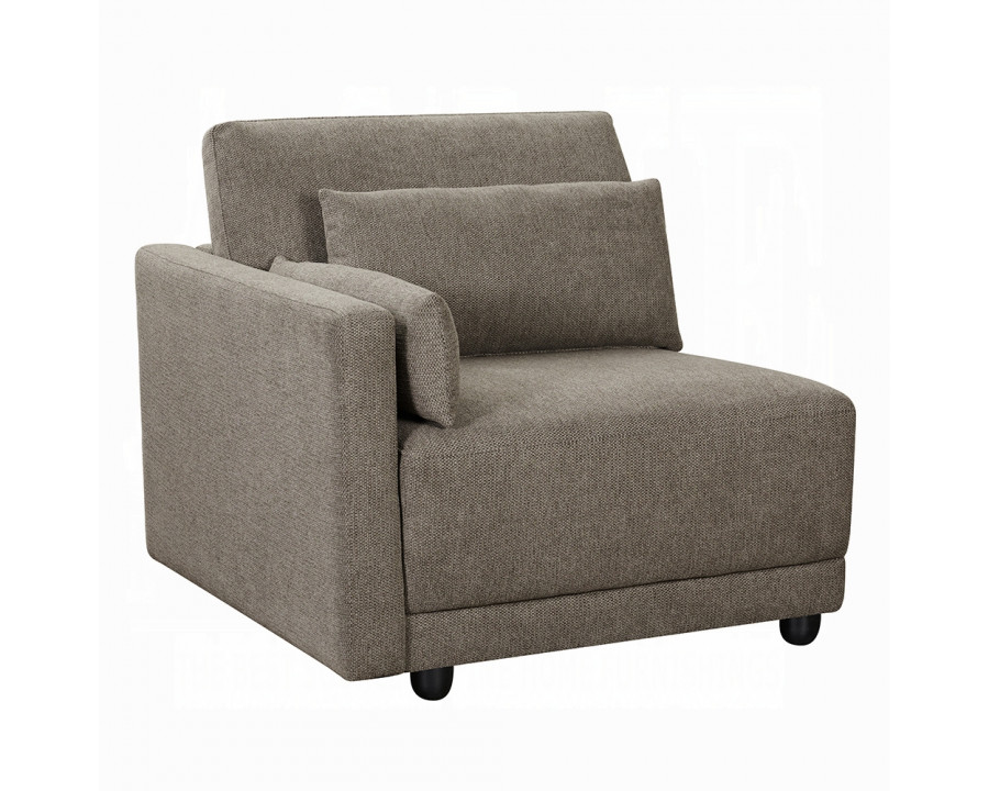 ACME Rylie Modular Lf Chair with 3 Pillows - Gray Linen