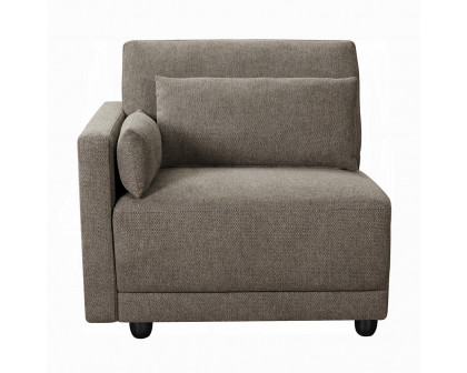 ACME™ Rylie Modular Lf Chair with 3 Pillows - Gray Linen