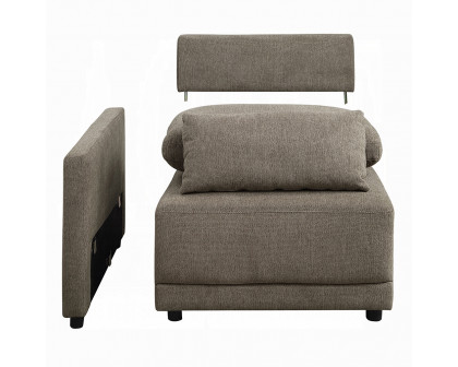 ACME™ Rylie Modular Lf Chair with 3 Pillows - Gray Linen