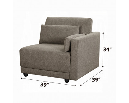 ACME™ Rylie Modular Rf Chair with 2 Pillows - Gray Linen