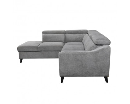 ACME - Wrenley Sectional Sofa with Sleeper & Storage in Gray Chenille