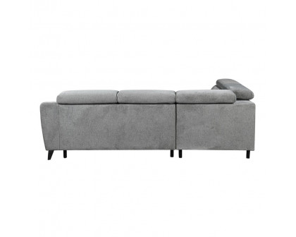 ACME - Wrenley Sectional Sofa with Sleeper & Storage in Gray Chenille