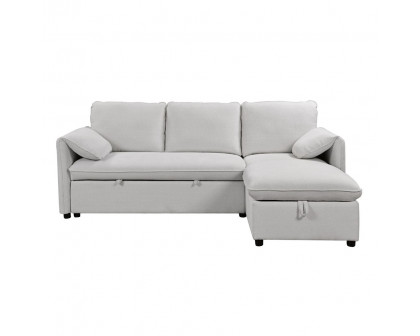 ACME - Yaroslav Reversible Sectional Sofa with Sleeper & Storage in Cream Velvet