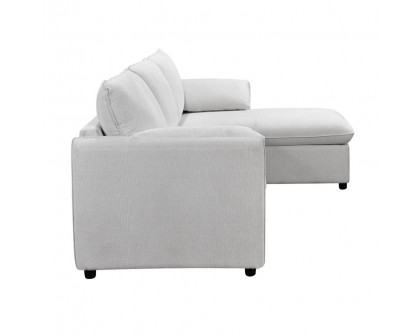 ACME - Yaroslav Reversible Sectional Sofa with Sleeper & Storage in Cream Velvet