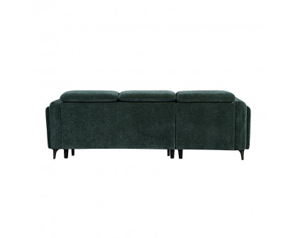 ACME Zadok Sectional Sofa with Sleeper & Storage - Green Chenille