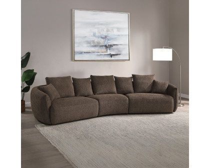 ACME - Bash Sofa with 7 Pillows in Macca Anthology Boucle