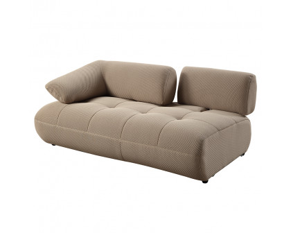 ACME - Carrick Sectional Sofa with 6 Pillows in Beige Sandwich Mesh