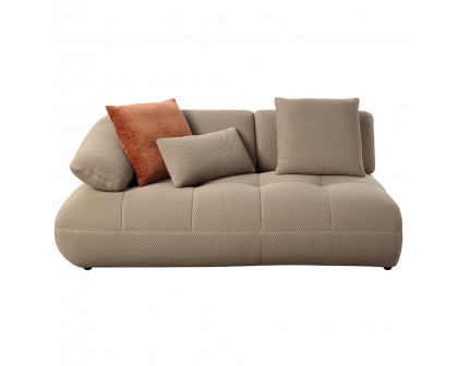 ACME - Carrick Sectional Sofa with 6 Pillows in Beige Sandwich Mesh