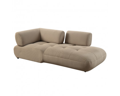 ACME - Carrick Sectional Sofa with 6 Pillows in Beige Sandwich Mesh