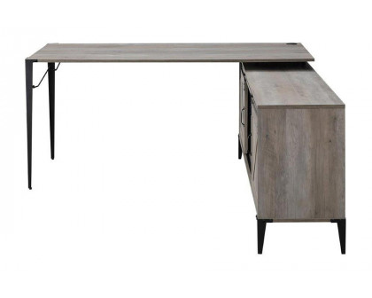 ACME Zakwani Writing Desk - Gray Oak and Black Finish OF00001