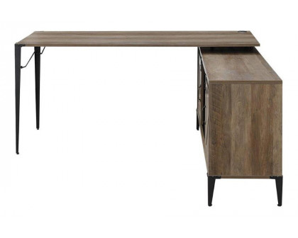 ACME Zakwani Writing Desk - Rustic Oak and Black Finish OF00002