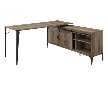 ACME Zakwani Writing Desk - Rustic Oak and Black Finish OF00002