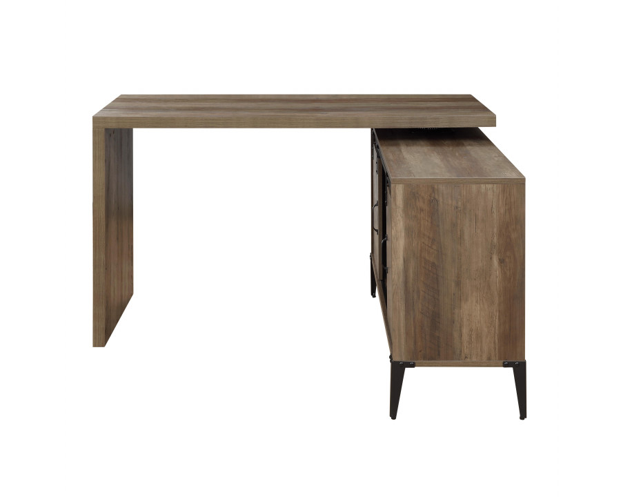 ACME Zakwani Writing Desk - Rustic Oak/Black