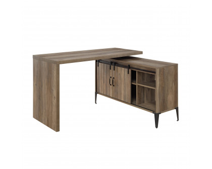 ACME Zakwani Writing Desk - Rustic Oak/Black