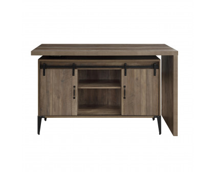 ACME Zakwani Writing Desk - Rustic Oak/Black