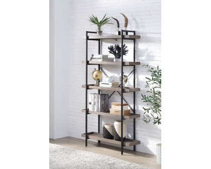 ACME Zakwani Bookshelf - Gray Oak/Black (OF00013)