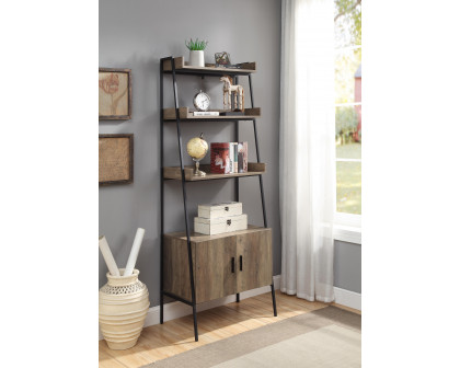 ACME Zakwani Bookshelf - Rustic Oak/Black (OF00016)