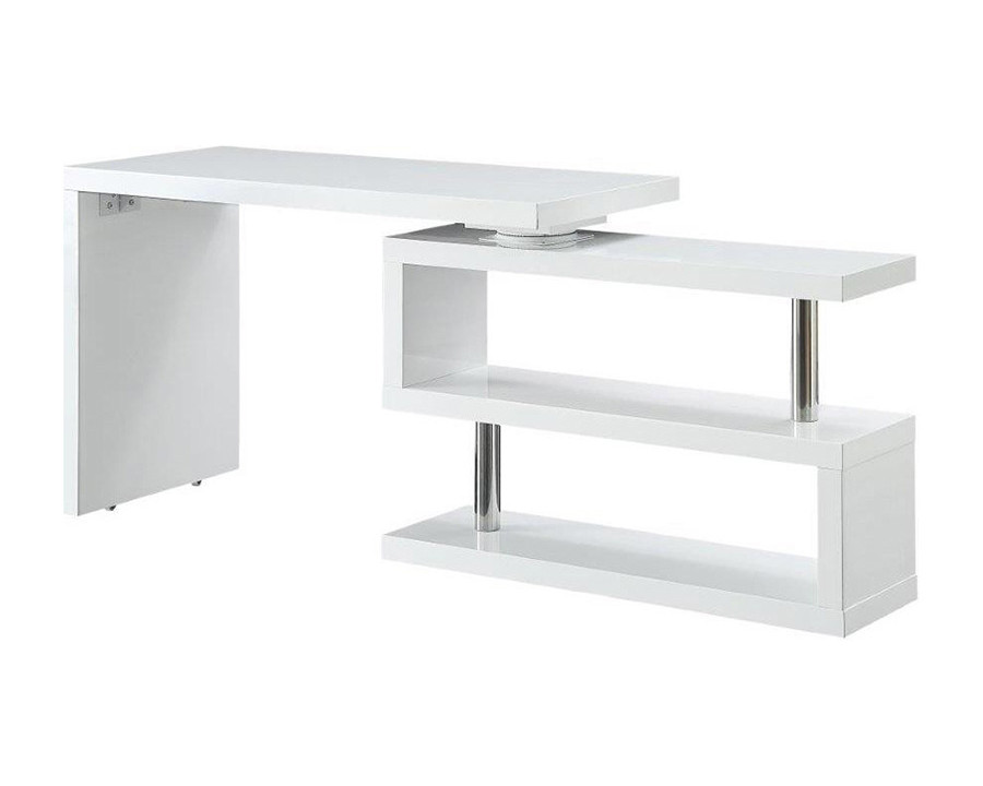 ACME Buck II Writing Desk - White High Gloss, 55"W