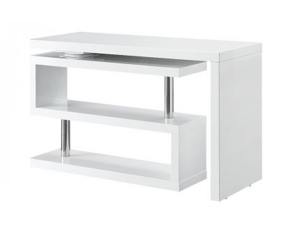 ACME Buck II Writing Desk - White High Gloss, 55"W