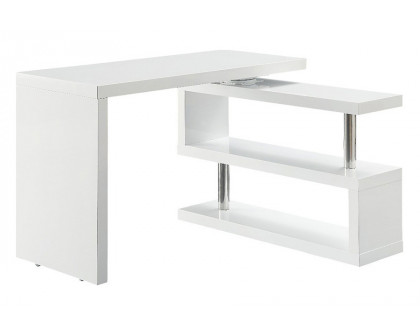 ACME Buck II Writing Desk - White High Gloss, 55"W