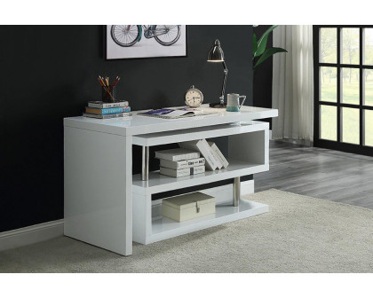 ACME Buck II Writing Desk - White High Gloss, 55"W