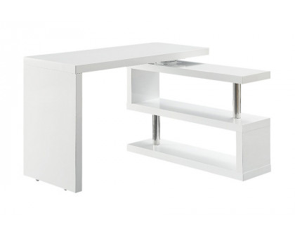 ACME Buck II Writing Desk - White High Gloss, 44"W