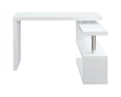 ACME Buck II Writing Desk - White High Gloss, 44"W